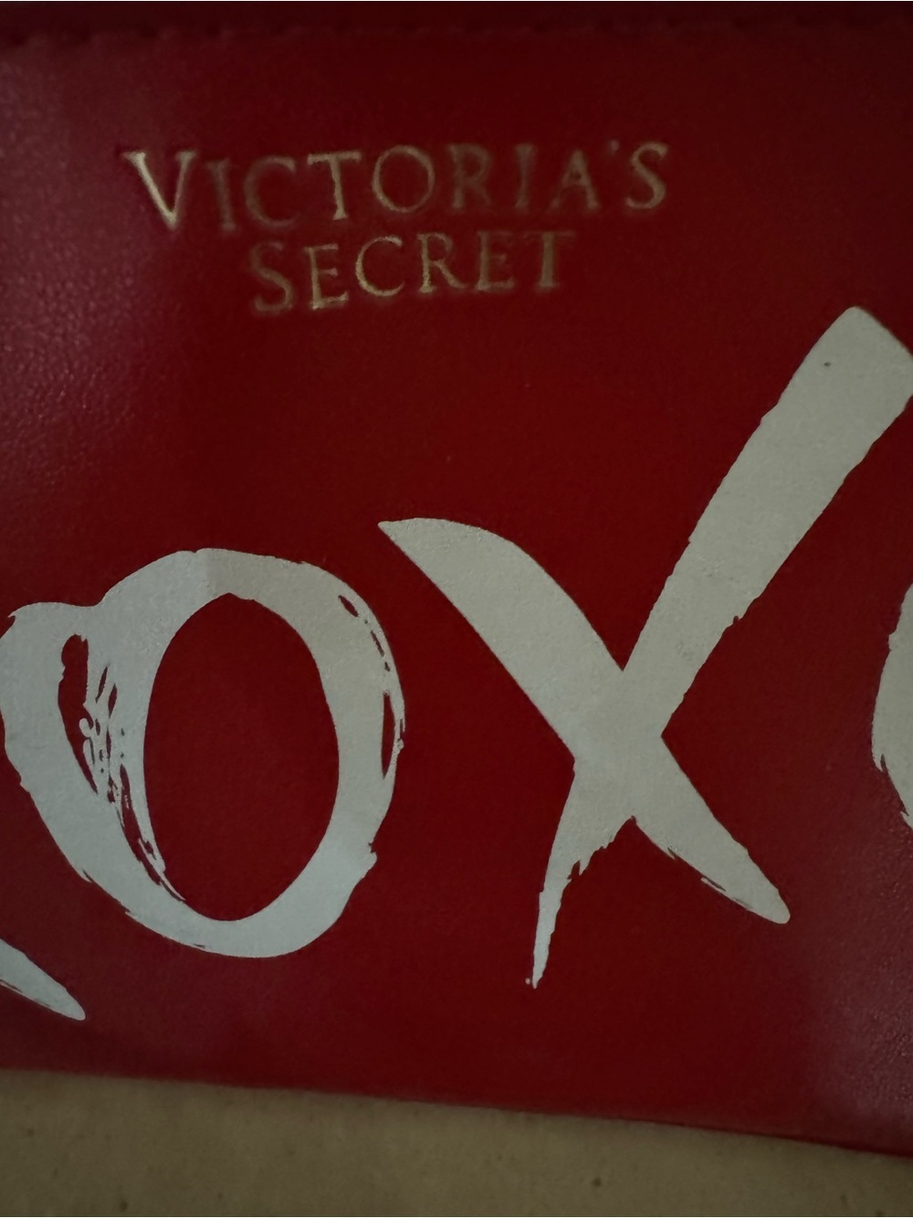 Victoria's Secret Red XOXO Wristlet Clutch with Black Strap - Picture 3 of 3